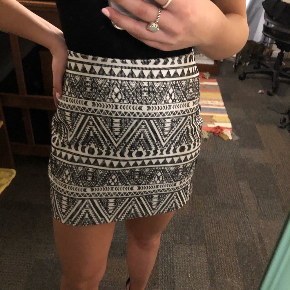 Printed felt mini skirt!